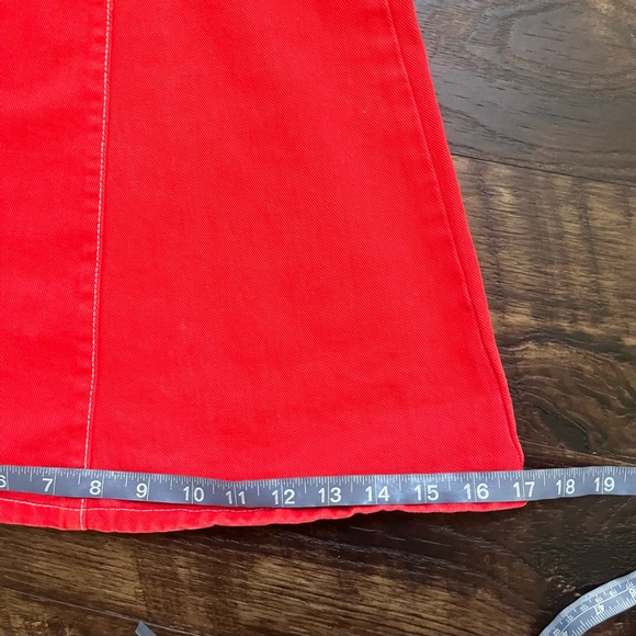 Vintage Baxis red super flare bells bellbottom wide leg denim jeans 26” waist - Picture 14 of 15